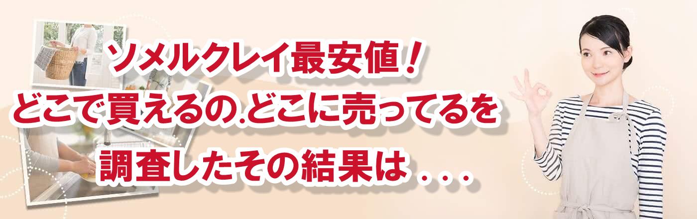 ソメルクレイ最安値|どこで買える.どこに売ってるを調査.結果は